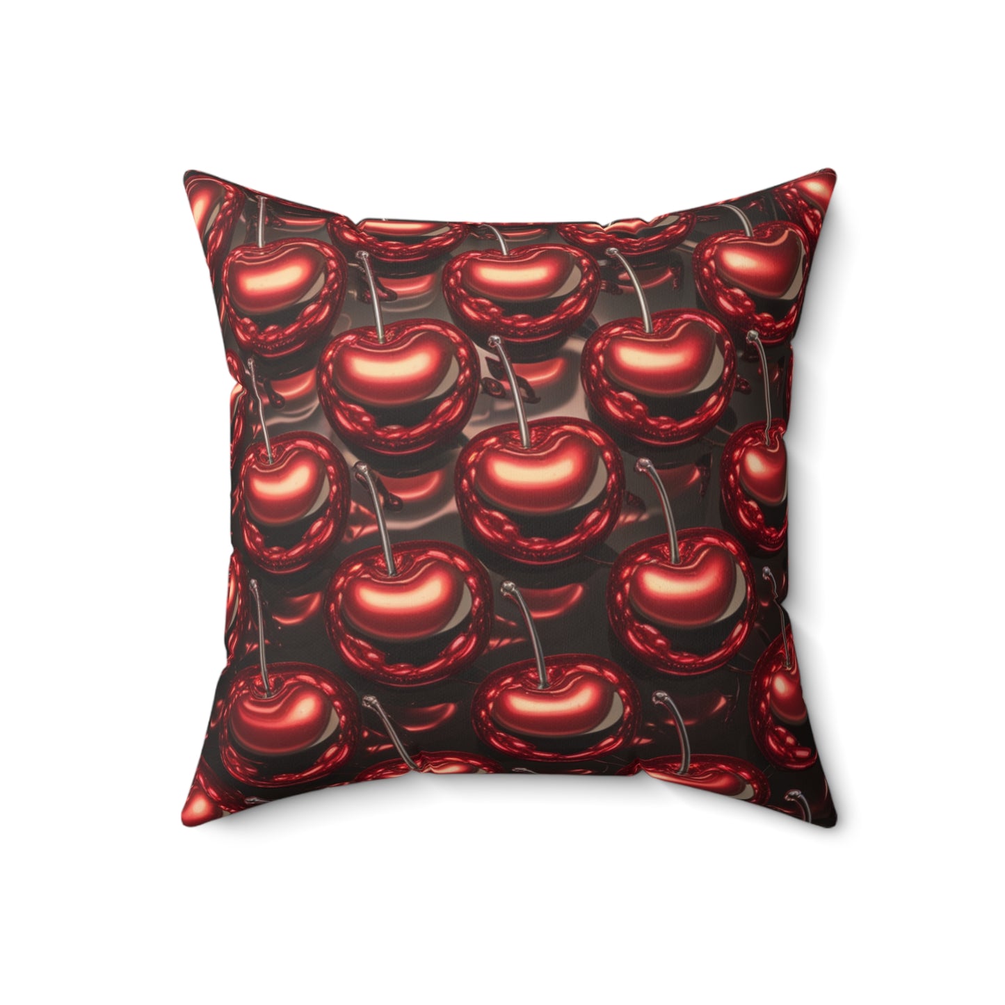 Cherry Tile Square Pillow