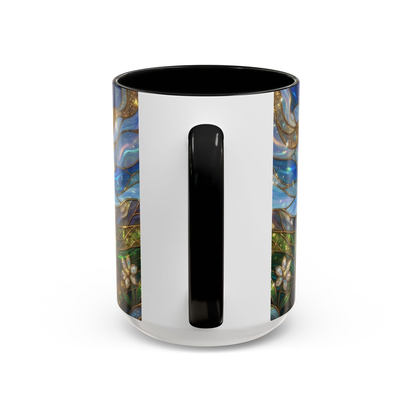 Stained Glass Cross Mug, Christian Coffee Mug, Faith Inspired Art Cup, Religious Gift For Women Men, Inspirational Christian Mug