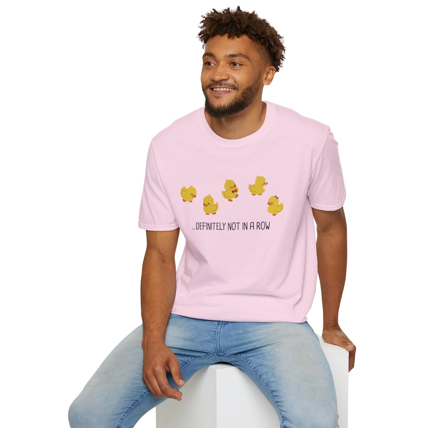 Funny “Definitely Not in a Row” Ducks Shirt, Cute Humor T-Shirt, Relatable Tee for Women & Men, Great Gift for Moms, Teachers, or Friends