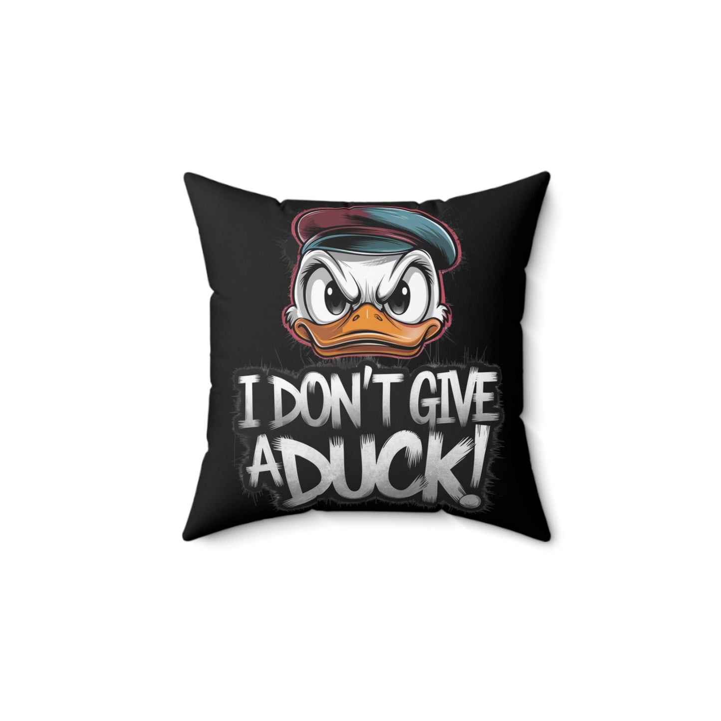 I Don't Give a Duck Angry Duck Pillow