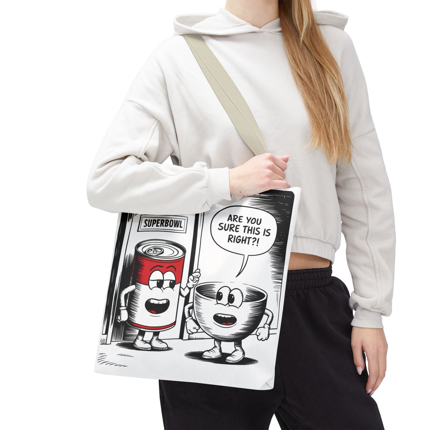 Tote Bag - Comic Superbowl Soup Design