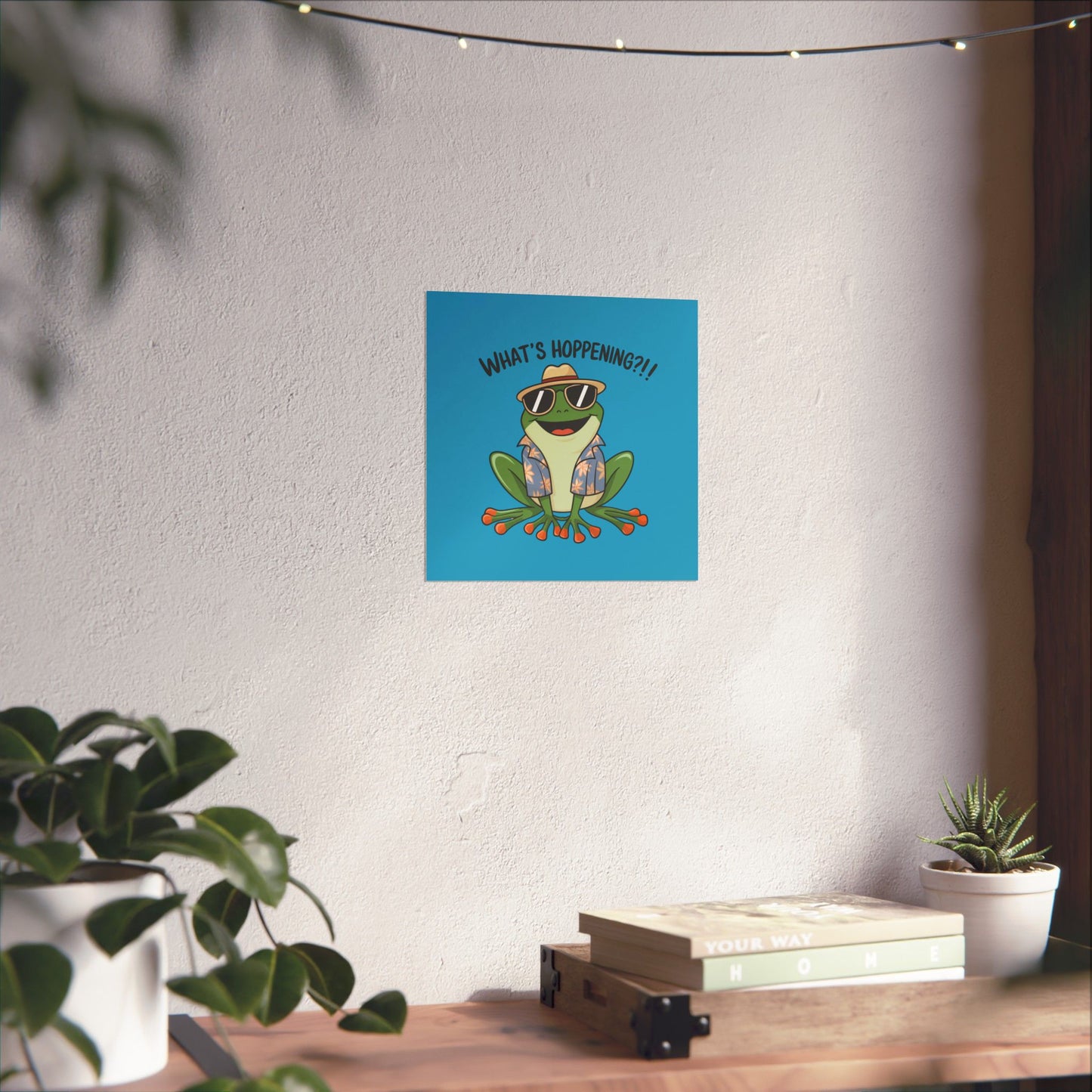 Vertical Poster - What's Hoppening Frog Pun