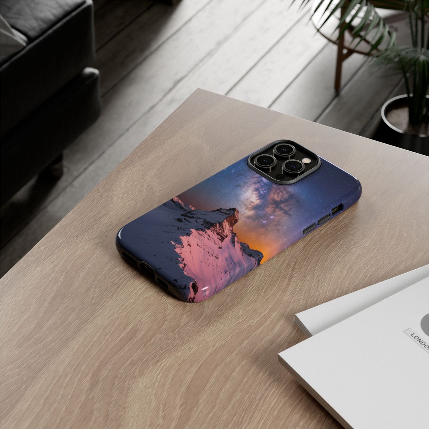 iPhone Case Mountain Top and Milky Way Nature Phone Case Unique Gift