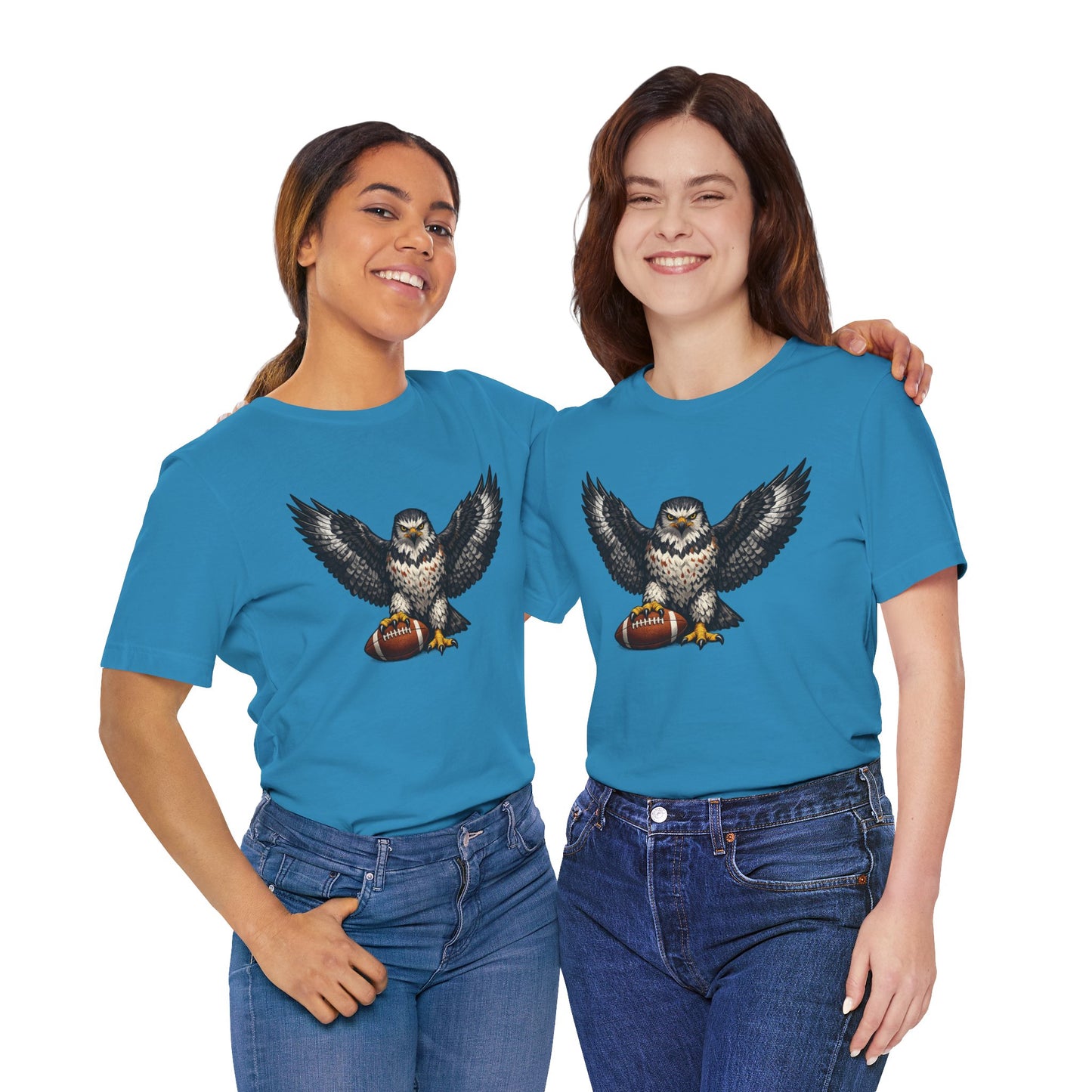 Hawk Football Shirt, Hawk Holding Football T Shirt, Hawk Mascot Tee, Football Bird Of Prey Shirt, Game Day Sports Tee, Hawk Fan Gift