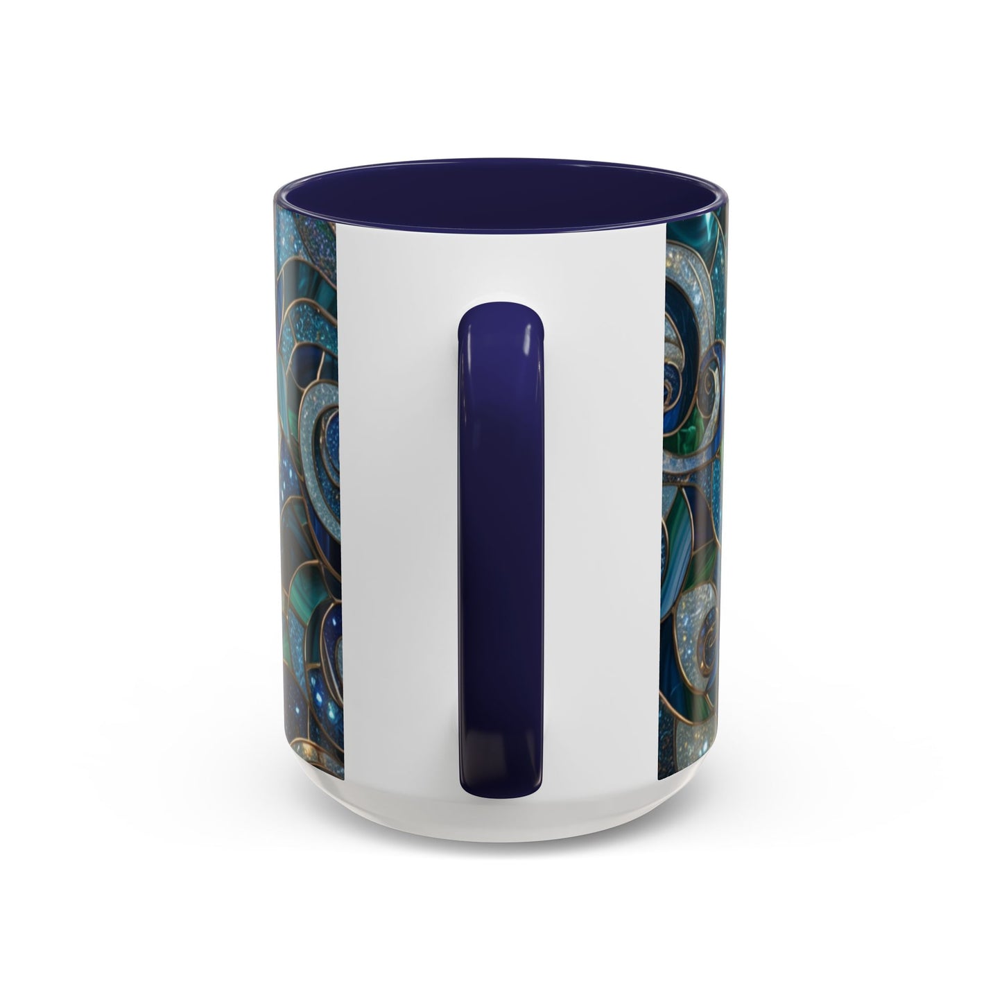 Stained Glass Whale Mug, Ocean Art Coffee Cup, Blue Sea Life Design, Nautical Gift For Ocean Lovers, Colorful Stained Glass Whale Cup