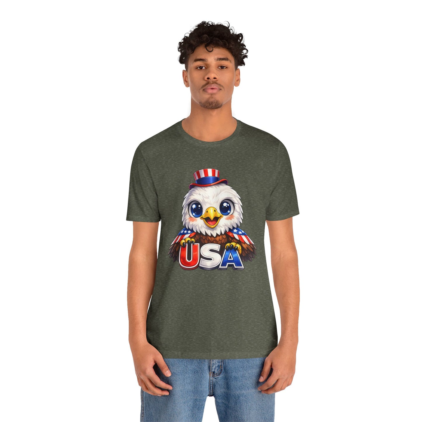 Cute USA Eagle Shirt, Patriotic Eagle T Shirt, Fourth Of July Shirt, American Flag Eagle Tee, Freedom Graphic Shirt, USA Pride Top