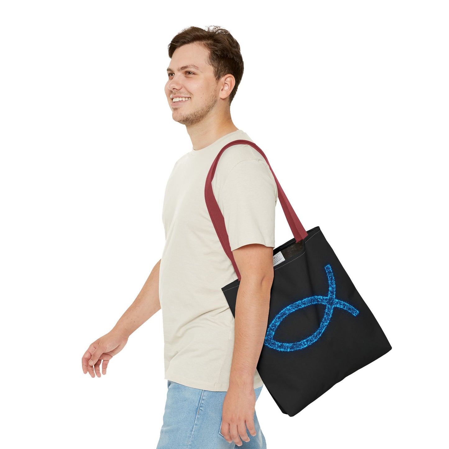 Sparkling Fish Symbol Tote Bag - Inspirational Vibes