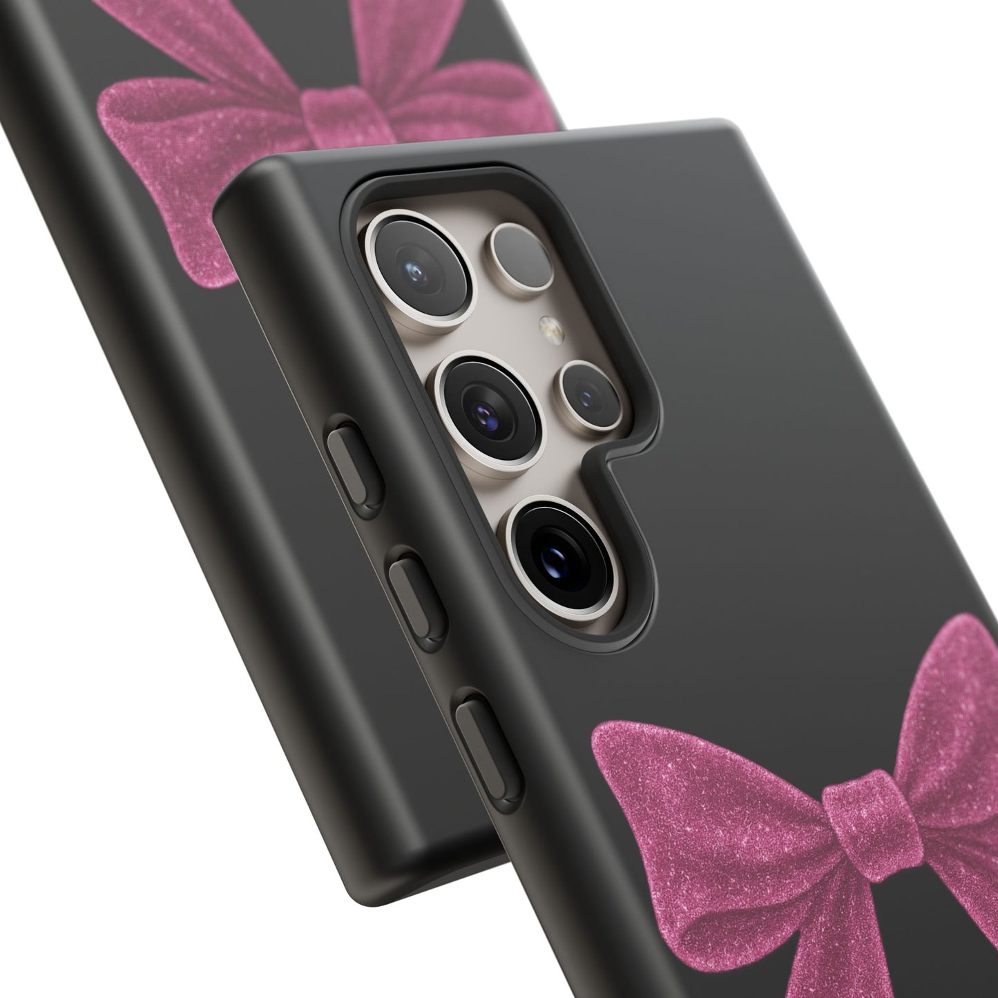 Pink Glitter Bow Samsung Case – Coquette Aesthetic Phone Cover – Girly Glossy Galaxy Case – Cute Soft Girl Tech Accessory – Kawaii Gift Idea