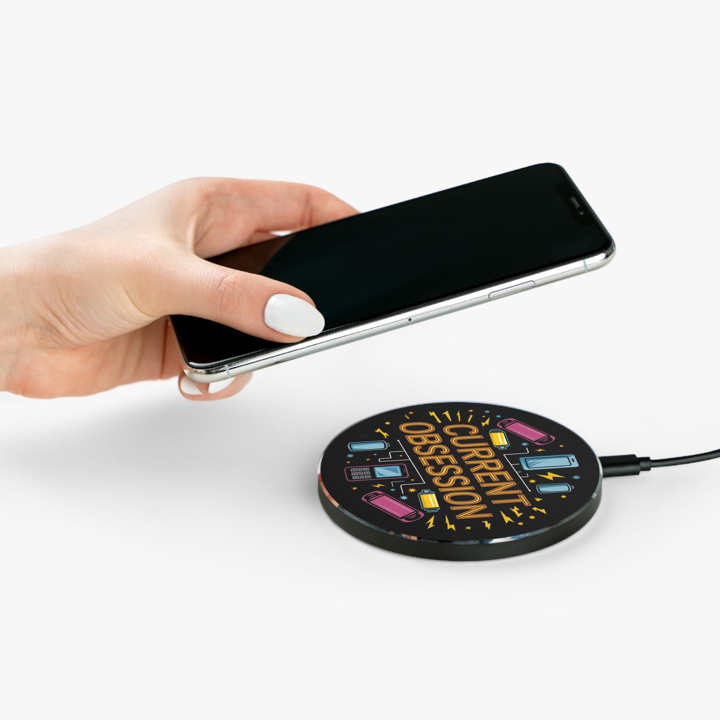 Wireless Charger, Current Obsession Pun, Electric Device Charging Pad