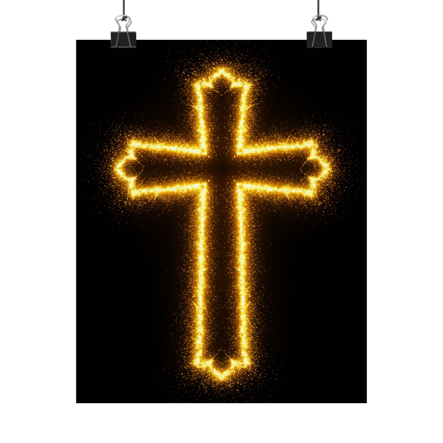 Vertical Poster - Glowing Cross Design