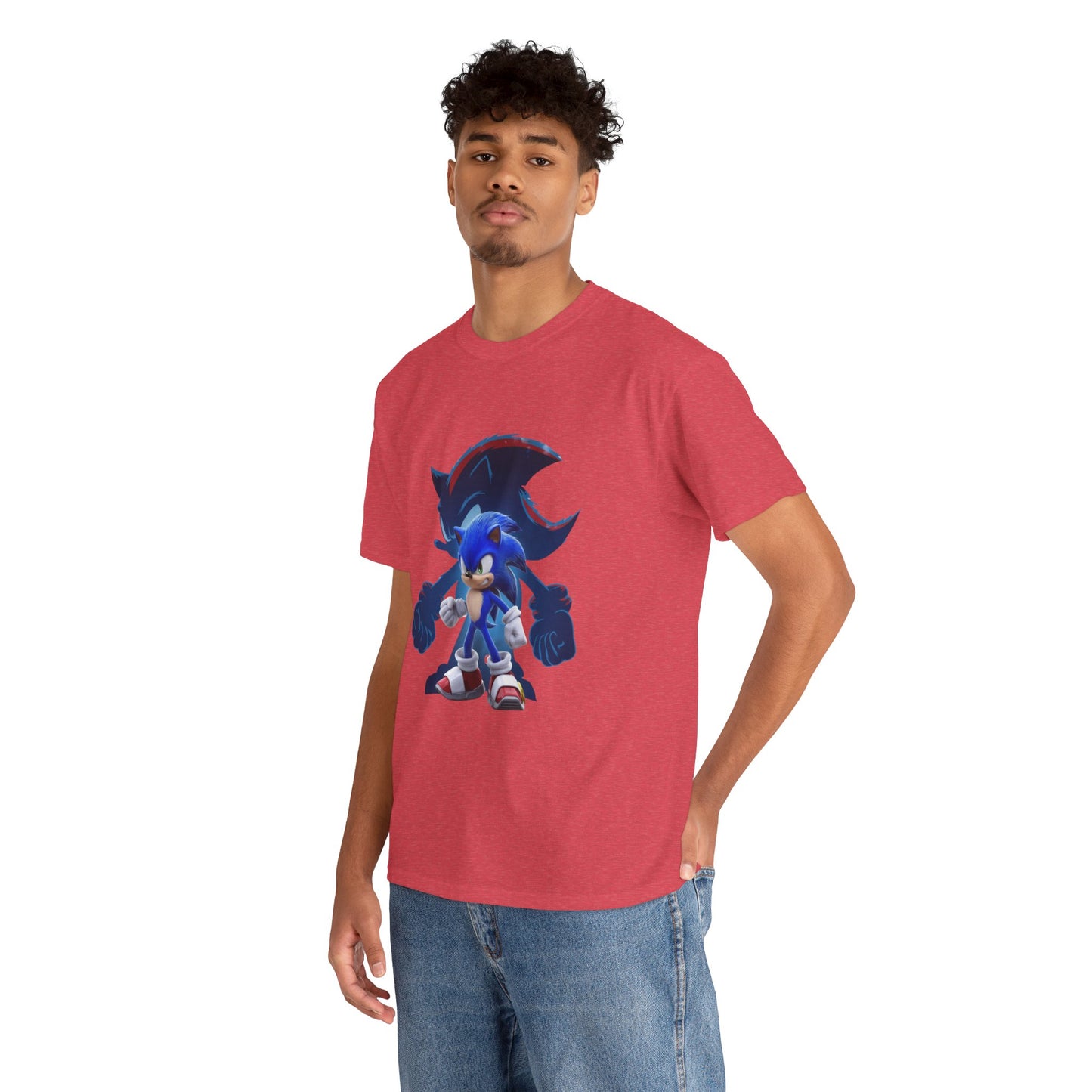 Blue Speed Hero Graphic Tee | Retro Gaming Legend T-Shirt | Fan Inspired Gamer Apparel | Cool Vintage Style Unisex Shirt for Adults & Teens
