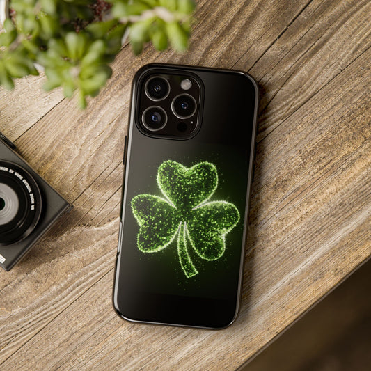 iPhone Tough Case - Shiny Shamrock Design