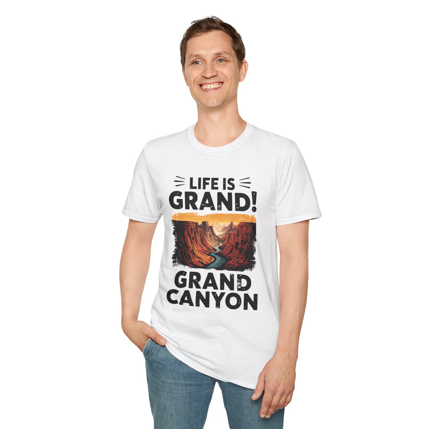 Life is Grand T-Shirt – Grand Canyon Graphic Tee | Funny National Park Shirt | Arizona Souvenir | Unisex Hiking Travel Gift Tee