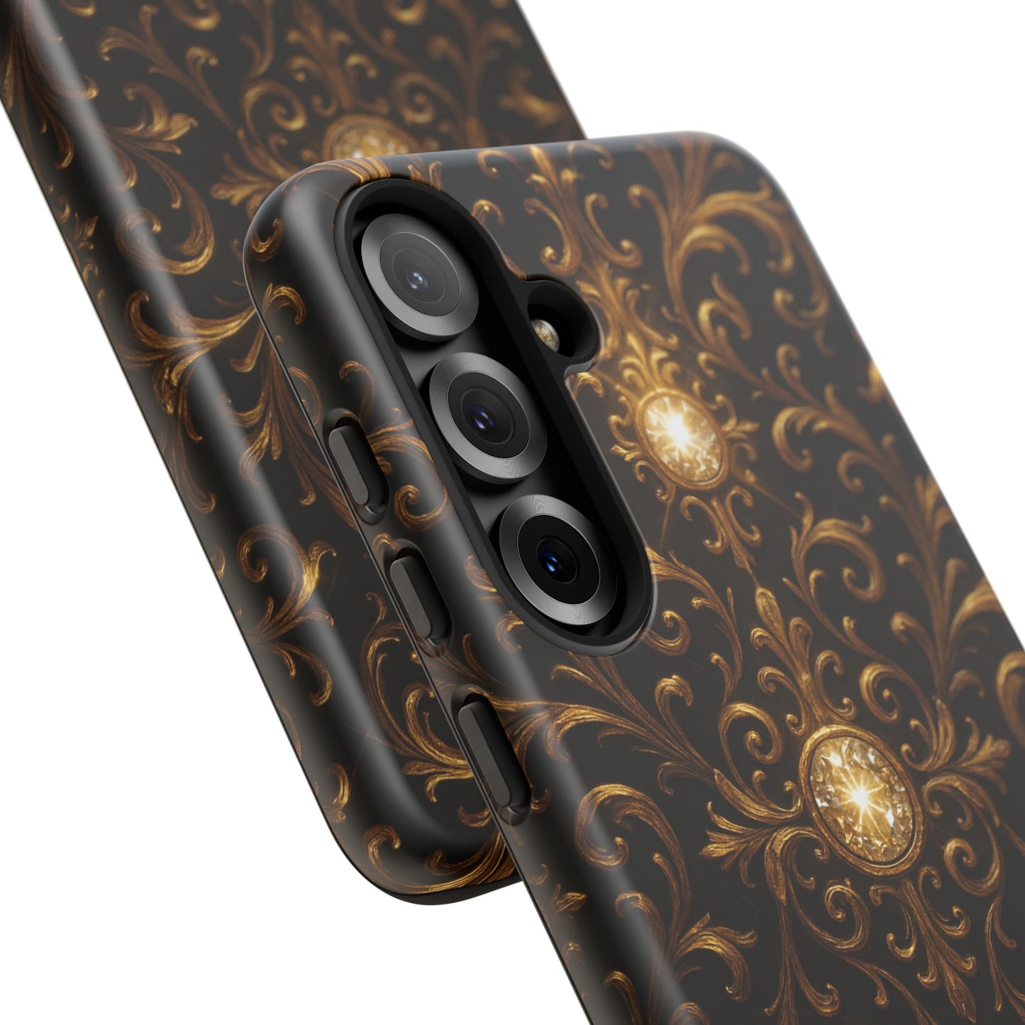 Luxury Baroque Samsung Case – Elegant Gold Ornate Floral Phone Cover for Galaxy