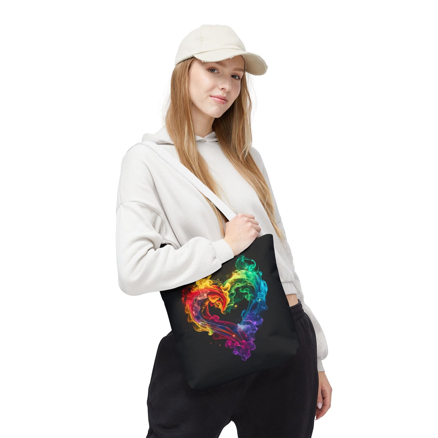 Colorful Smoke Heart Tote