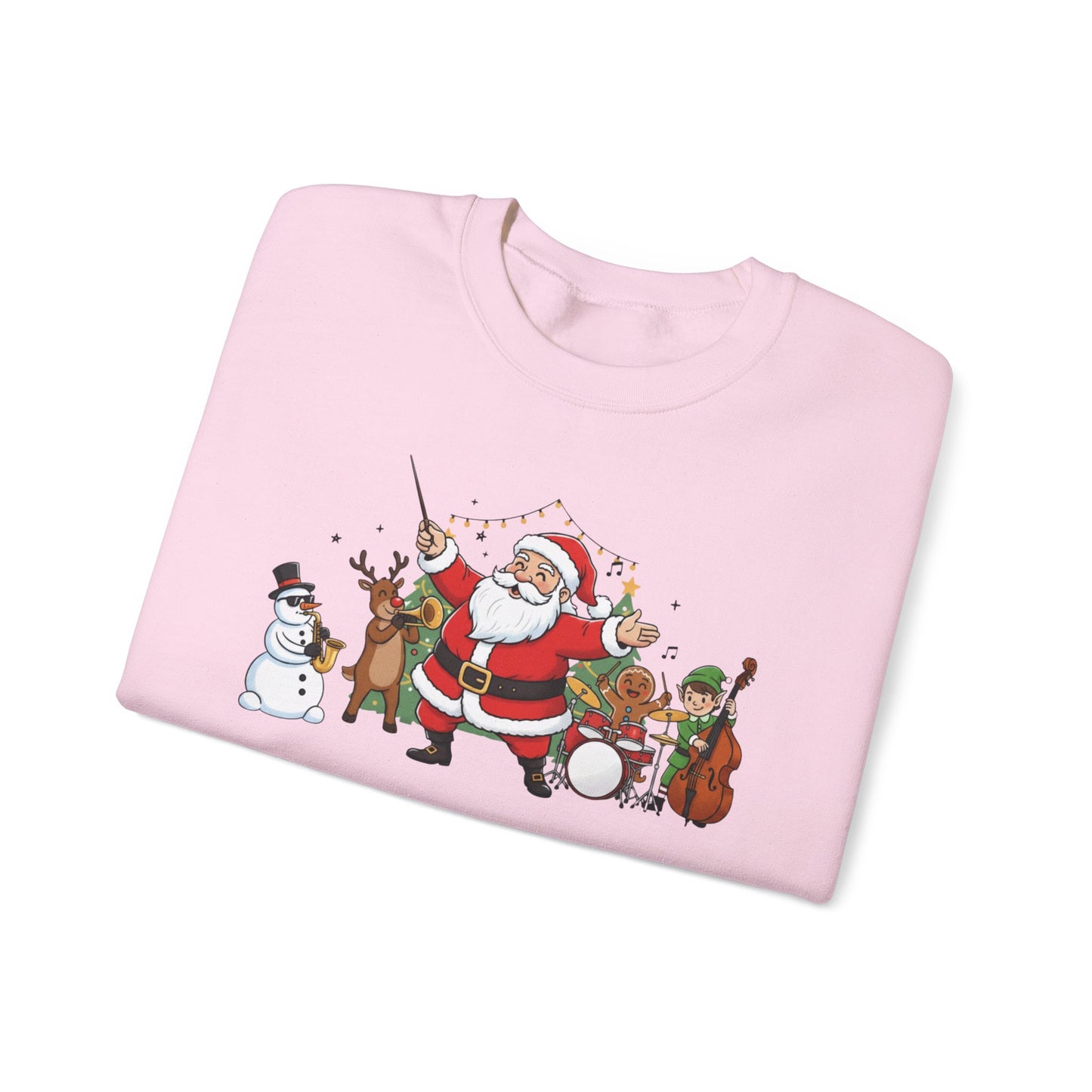 Santa’s Christmas Band Sweatshirt | Funny Holiday Crewneck | Festive Unisex Christmas Sweater | Cozy Winter Gift