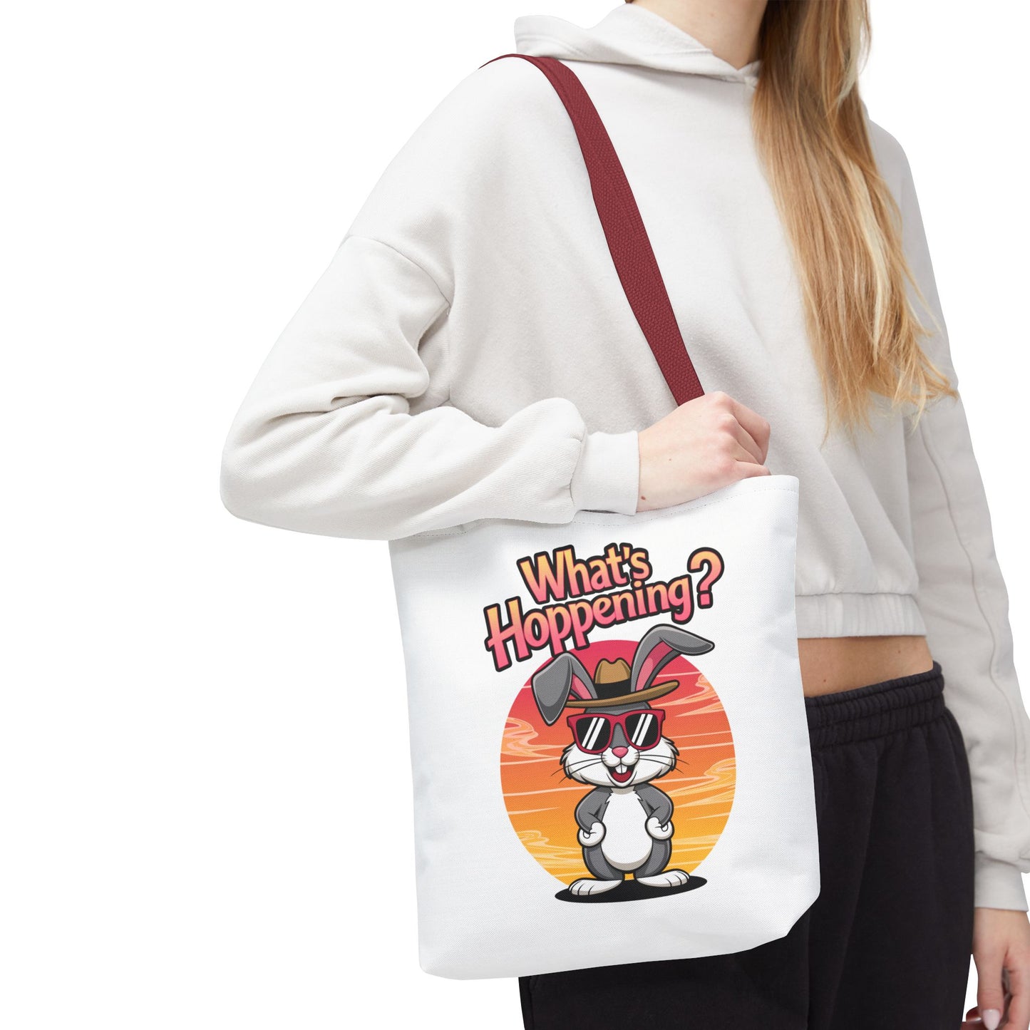 Bunny Tote Bag - 'What's Hoppening'