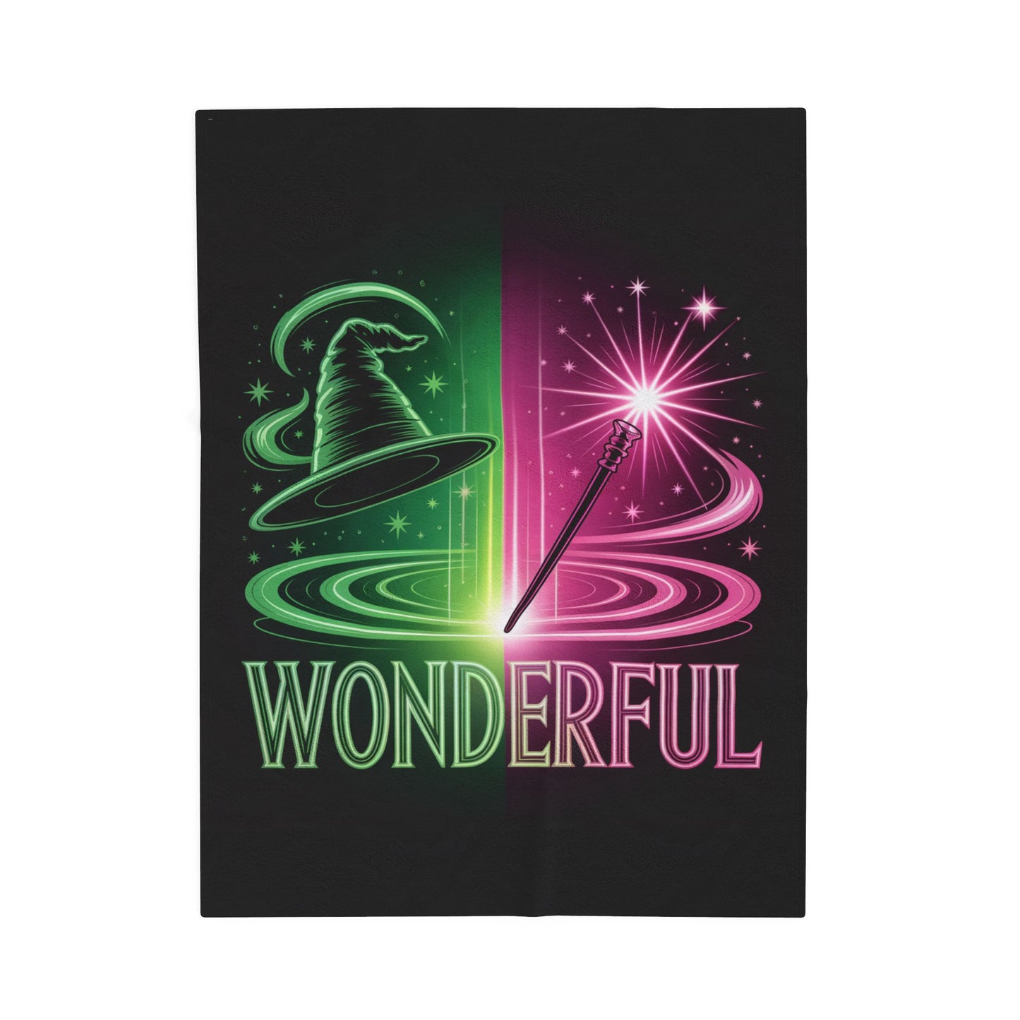 Wonderful Broadway-Inspired Blanket, Neon Theater Throw, Cozy Musical Gift, Soft Fleece Bed Blanket, Magical Room Decor For Broadway Fans
