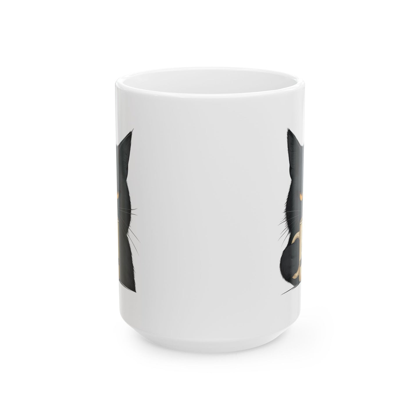 Sarcastic Black Cat Coffee Mug 11 oz or 15oz - “Well, thats unfortunate.” Funny Grumpy Cat Meme Gift, Office Humor, Tea Cup, Sarcasm Lover