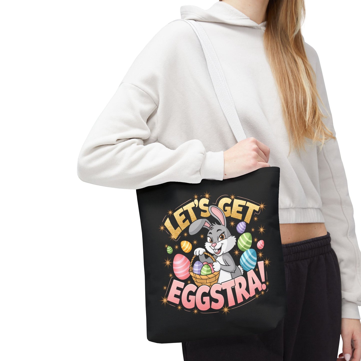 Easter Bunny Tote Bag - 'Leg's Get Eggstra'