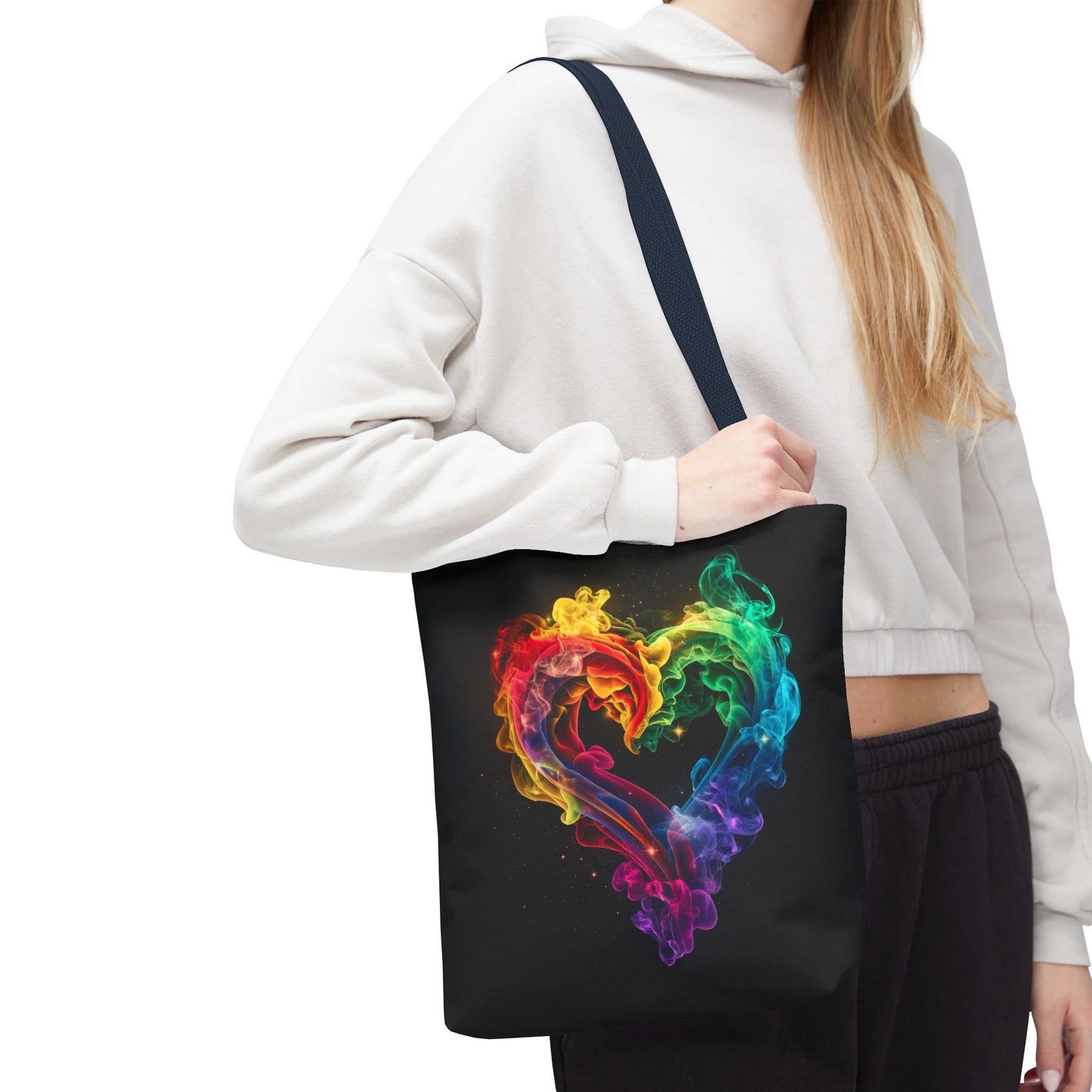 Colorful Smoke Heart Tote