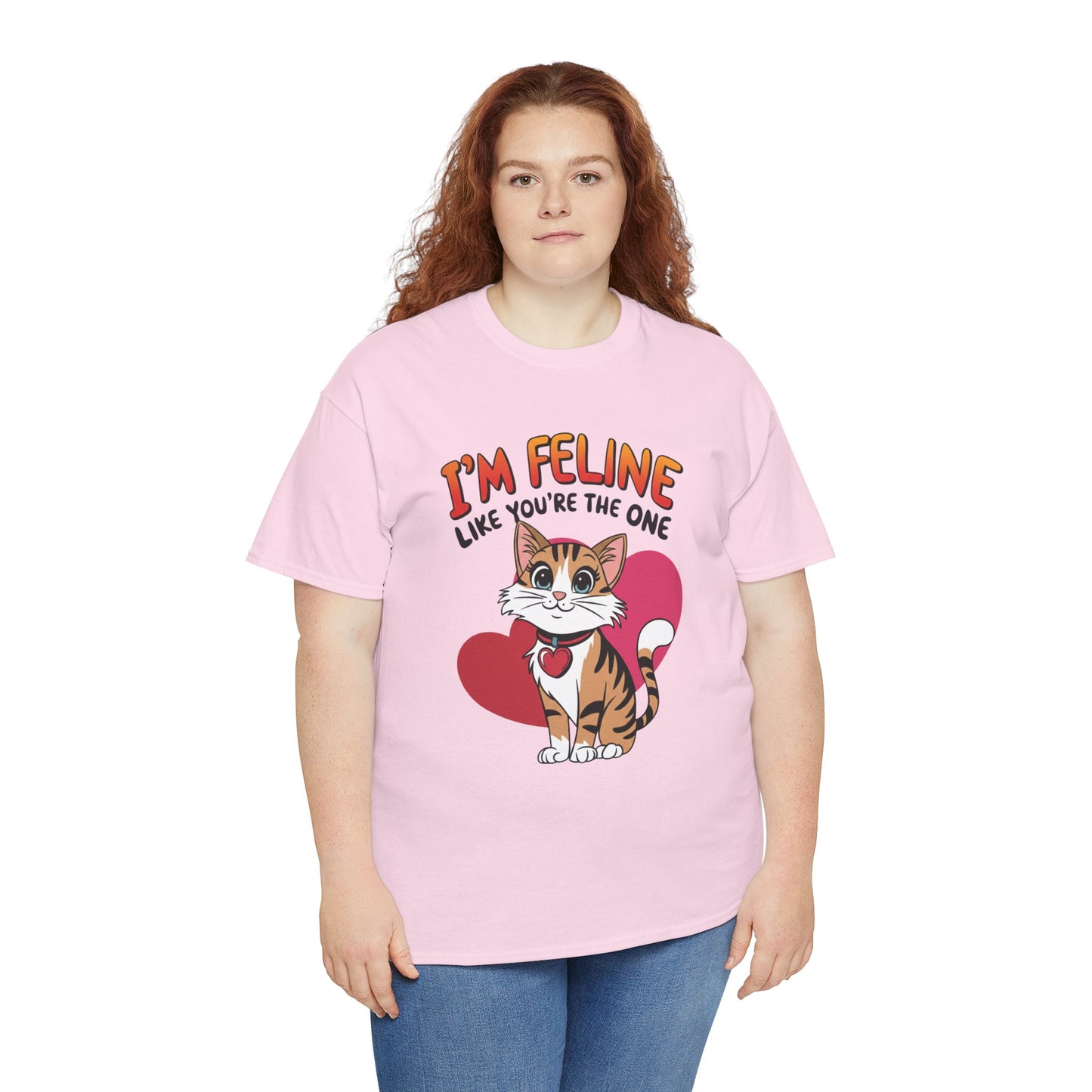 I’m Feline Like You’re The One Shirt, Cute Cat Valentine Tee, Funny Cat Love Graphic TShirt, Romantic Gift For Her Him, Cat Pun Shirt