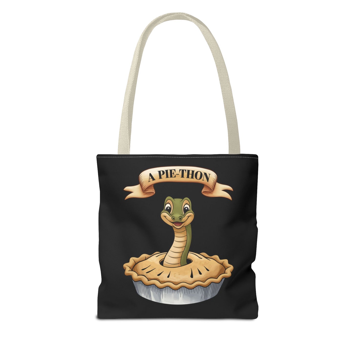 Funny Tote Bag with Snake Joke - Pie-Thon