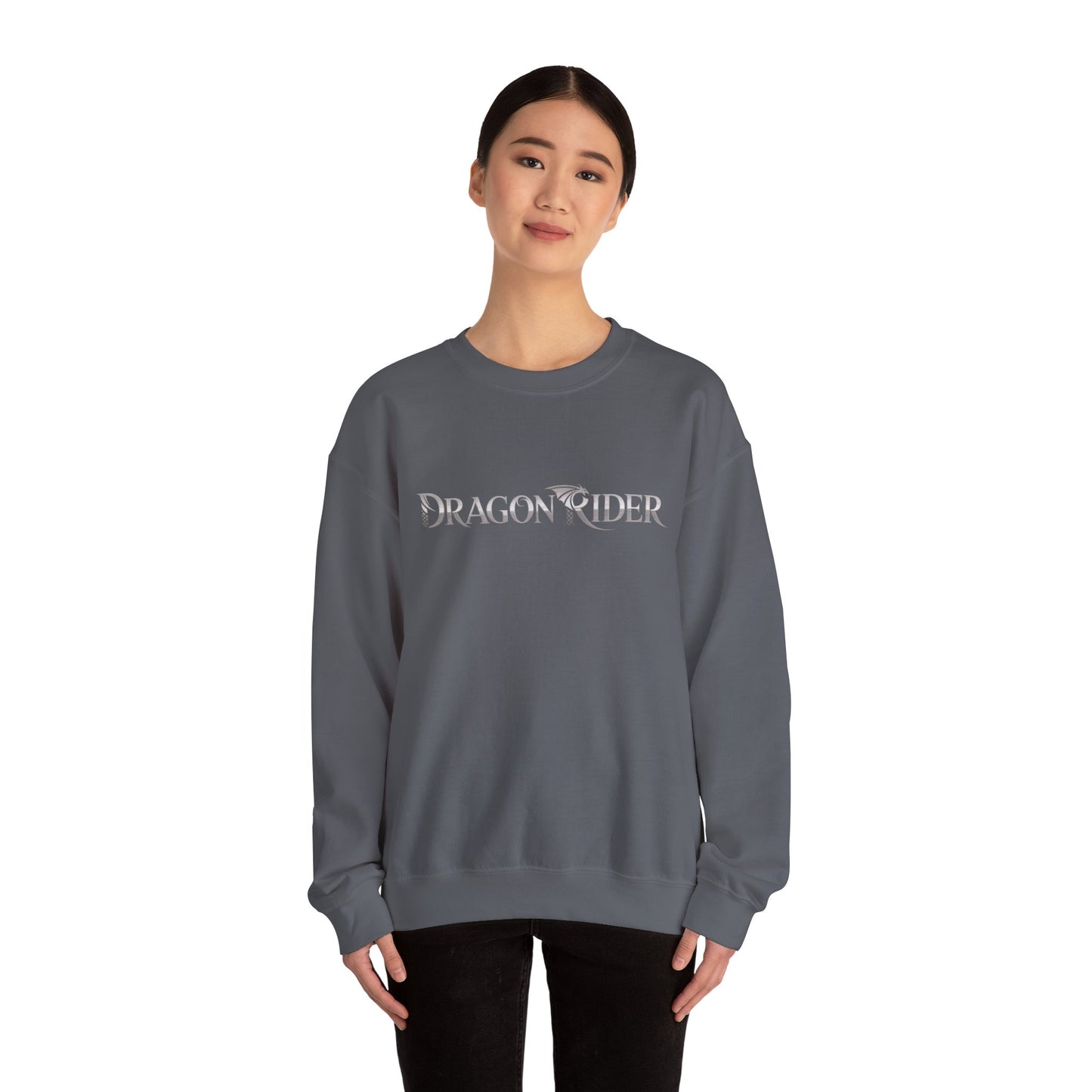 Dragon Rider Sweatshirt | Unisex Fantasy Gamer Crewneck | Nerdy Cozy Mythical Gift | Medieval Dragon Pullover | Geek Cosplay Style