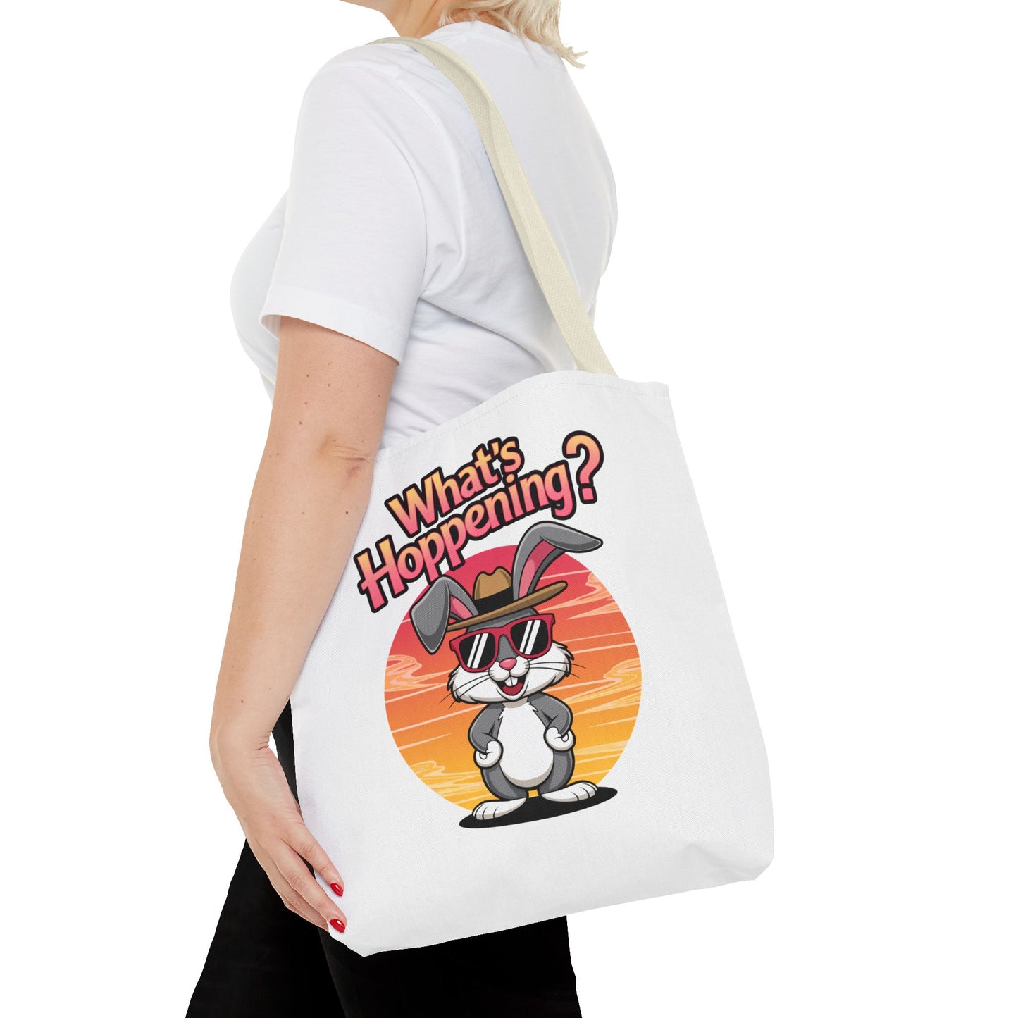 Bunny Tote Bag - 'What's Hoppening'