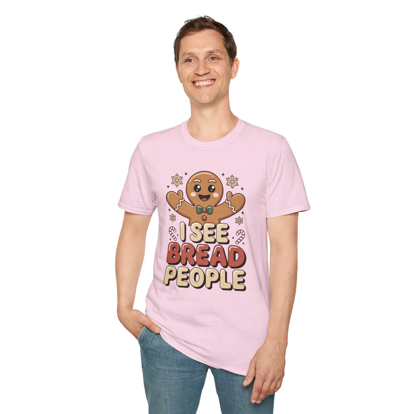 I See Bread People Shirt, Gingerbread Man Christmas Tee, Funny Holiday Baking Shirt, Cute Gingerbread Cookie TShirt, Xmas Humor Shirt, Food Pun Tee
