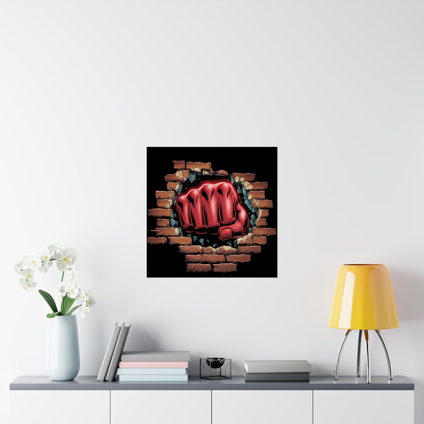 Poster Wall Art Red Fist Smash