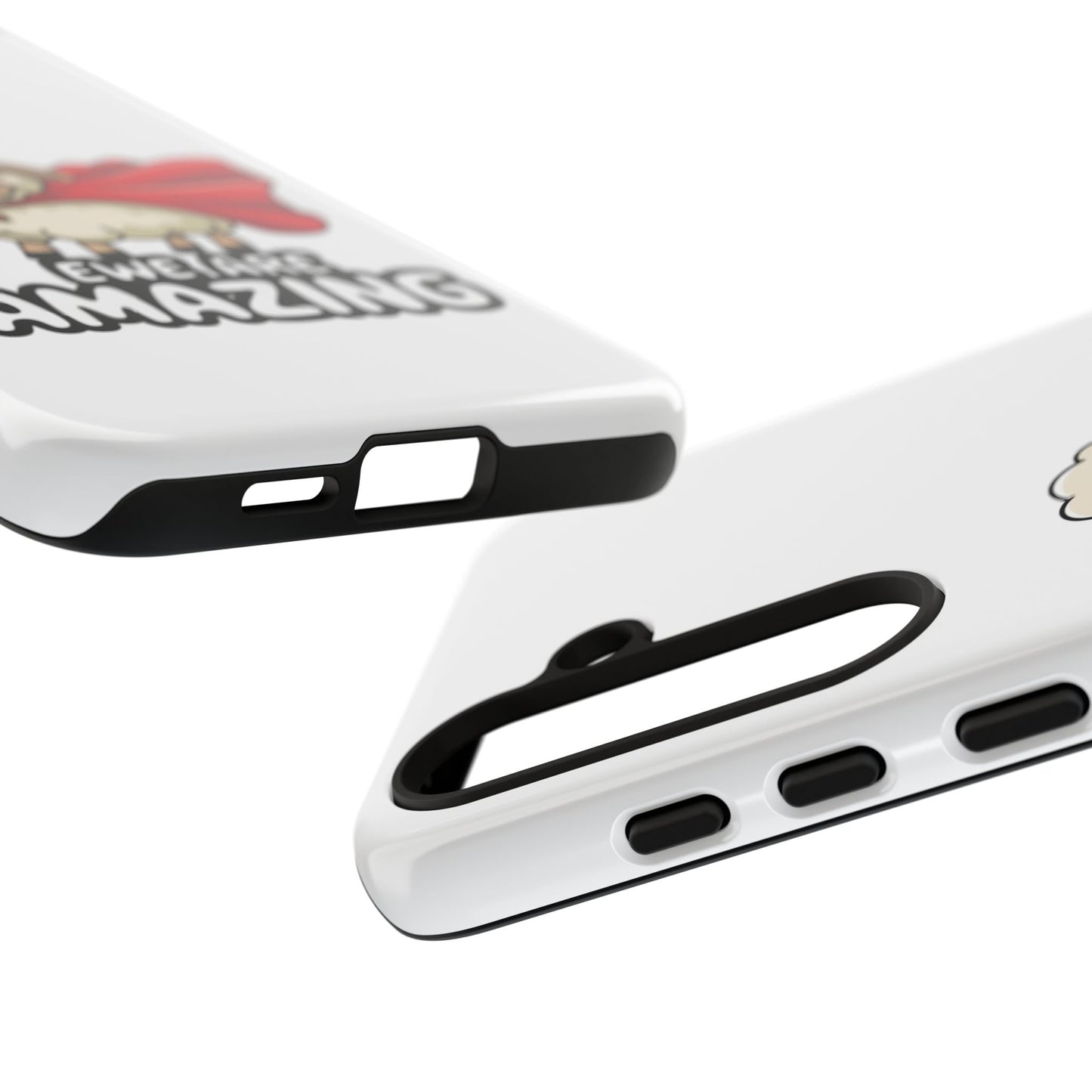 Funny Samsung Case - Cute Sheep Phone Cover - "Ewe Are Amazing" Gift for Her or Him - Animal Pun Superhero Case - Samsung Case