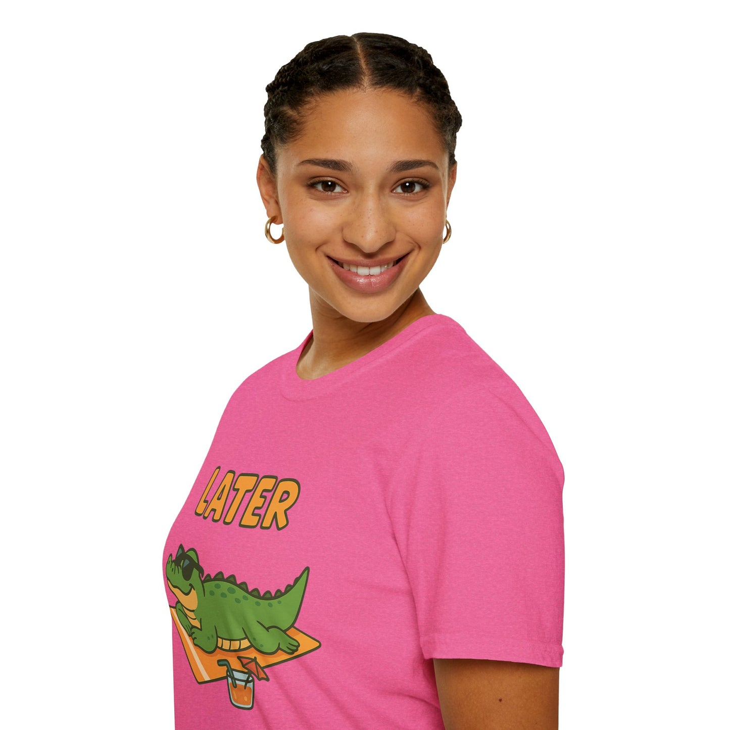 Later Gator Graphic Tee - Funny Alligator T-Shirt | Funny Summer Shirt | Trendy Animal Tee | Cute Gator Gift | Y2K Retro Humor Tee