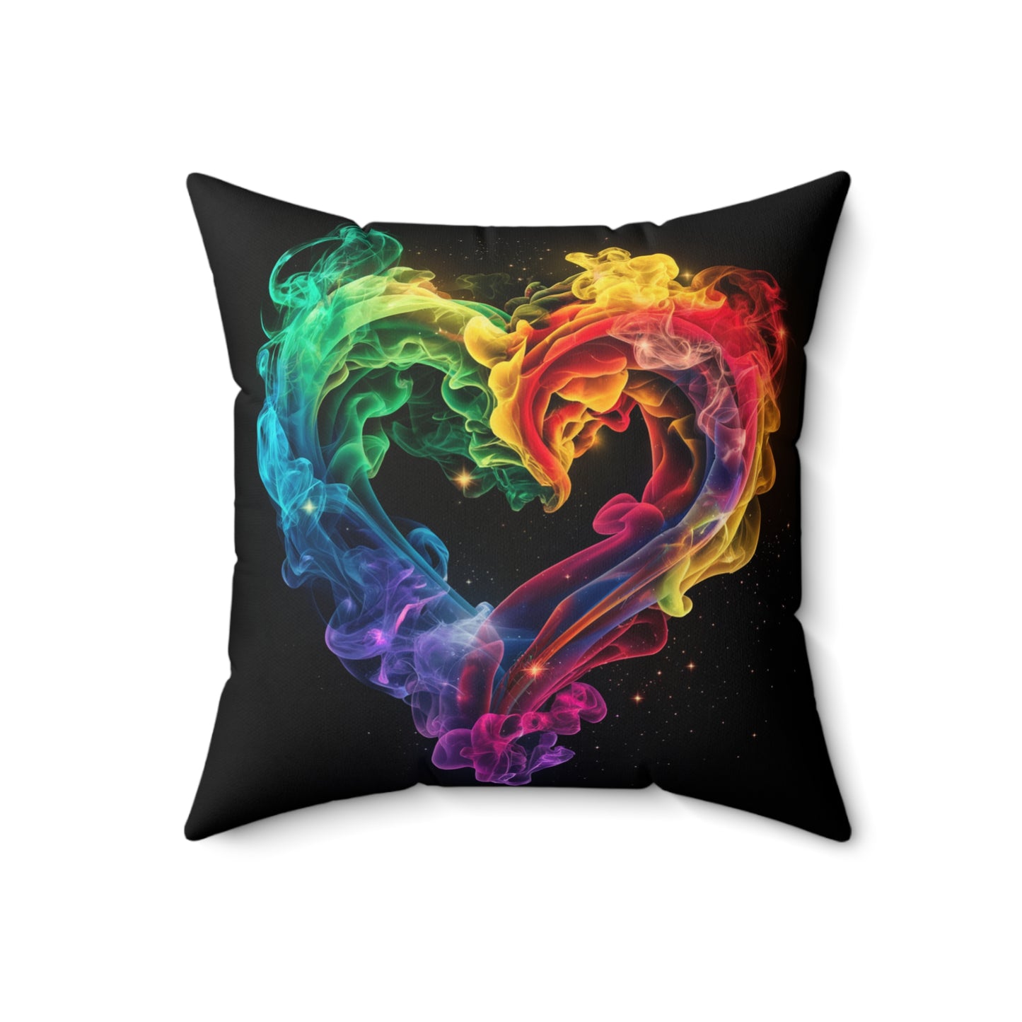 Colorful Smoke Heart Pillow