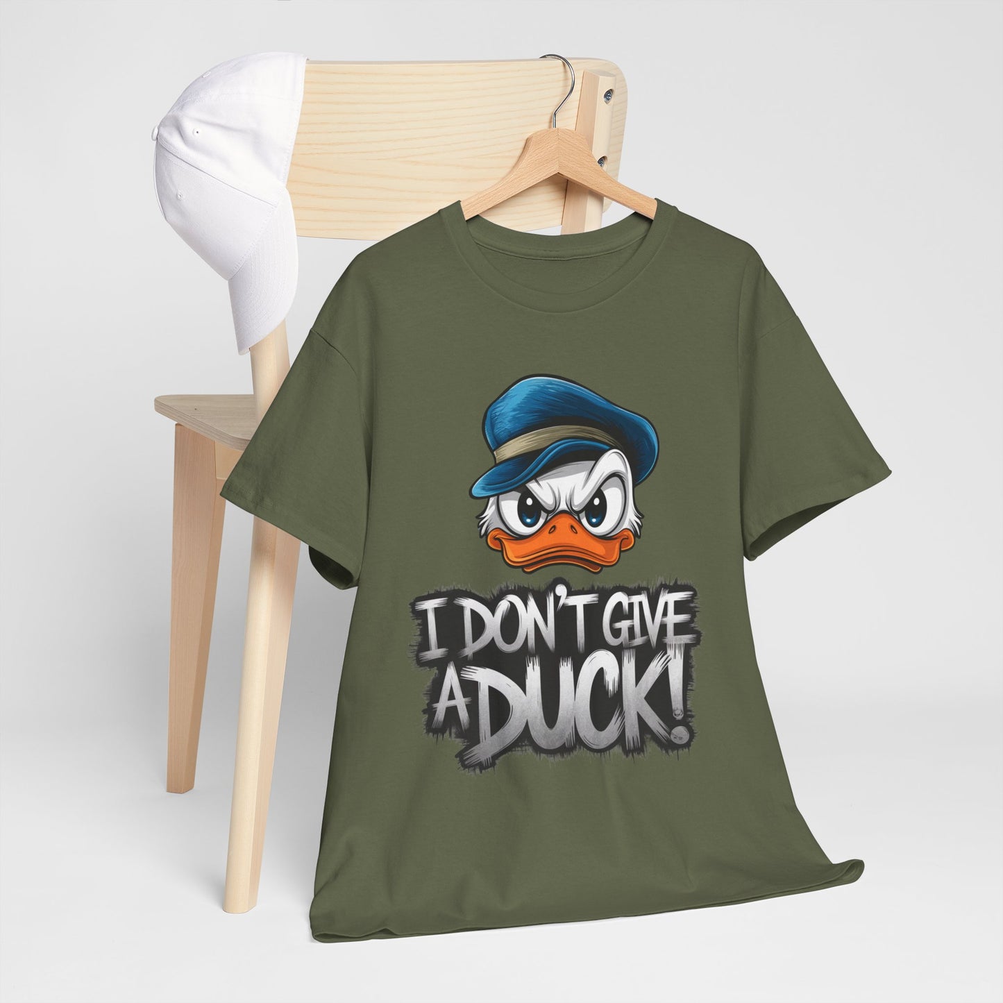 I Don’t Give a Duck Shirt – Funny Grumpy Duck Tee – Sarcastic Animal Graphic Shirt – Unisex Gift for Duck Lovers & Meme Fans