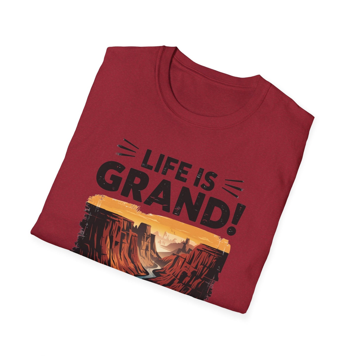 Life is Grand T-Shirt – Grand Canyon Graphic Tee | Funny National Park Shirt | Arizona Souvenir | Unisex Hiking Travel Gift Tee