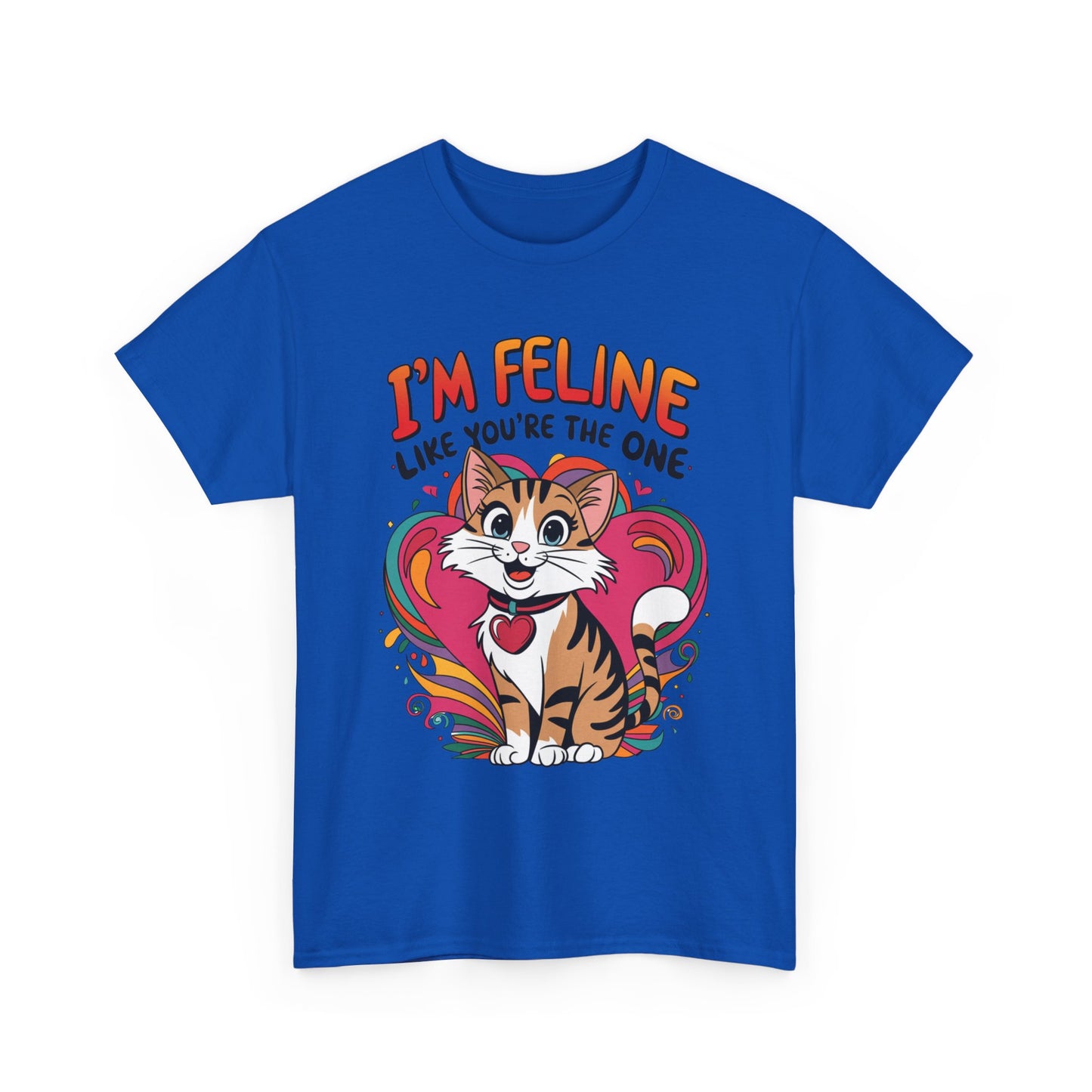 Valentines Cat Tee - Unisex Heavy Cotton