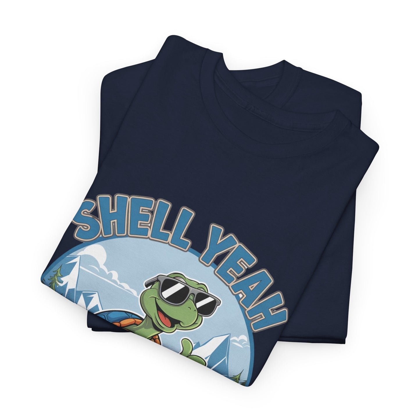 SHELL YEAH Turtle T-Shirt | Funny Cute Turtle Nature Graphic Tee | Handmade Animal Lover Gift | Eco Outdoor Adventure Shirt