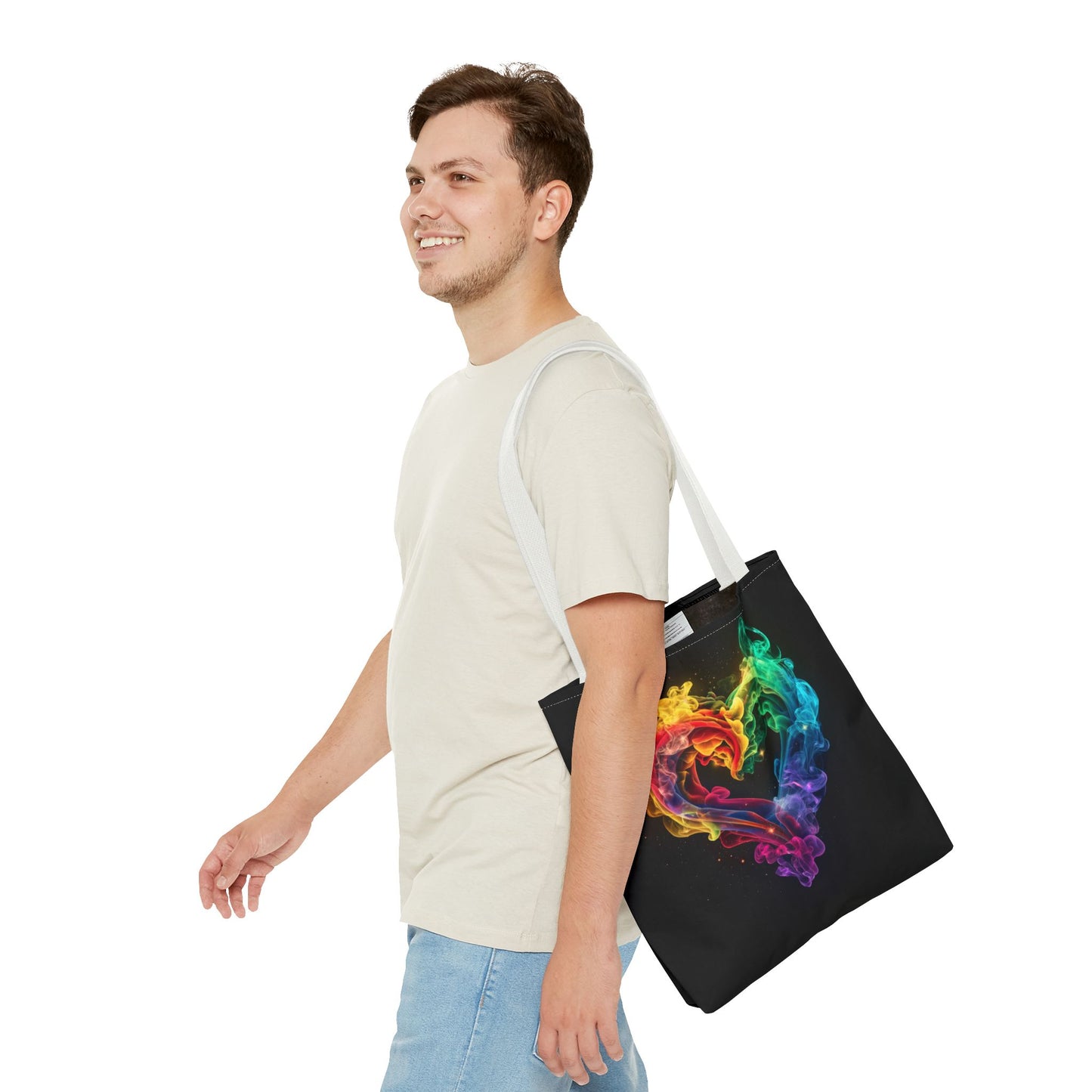 Colorful Smoke Heart Tote