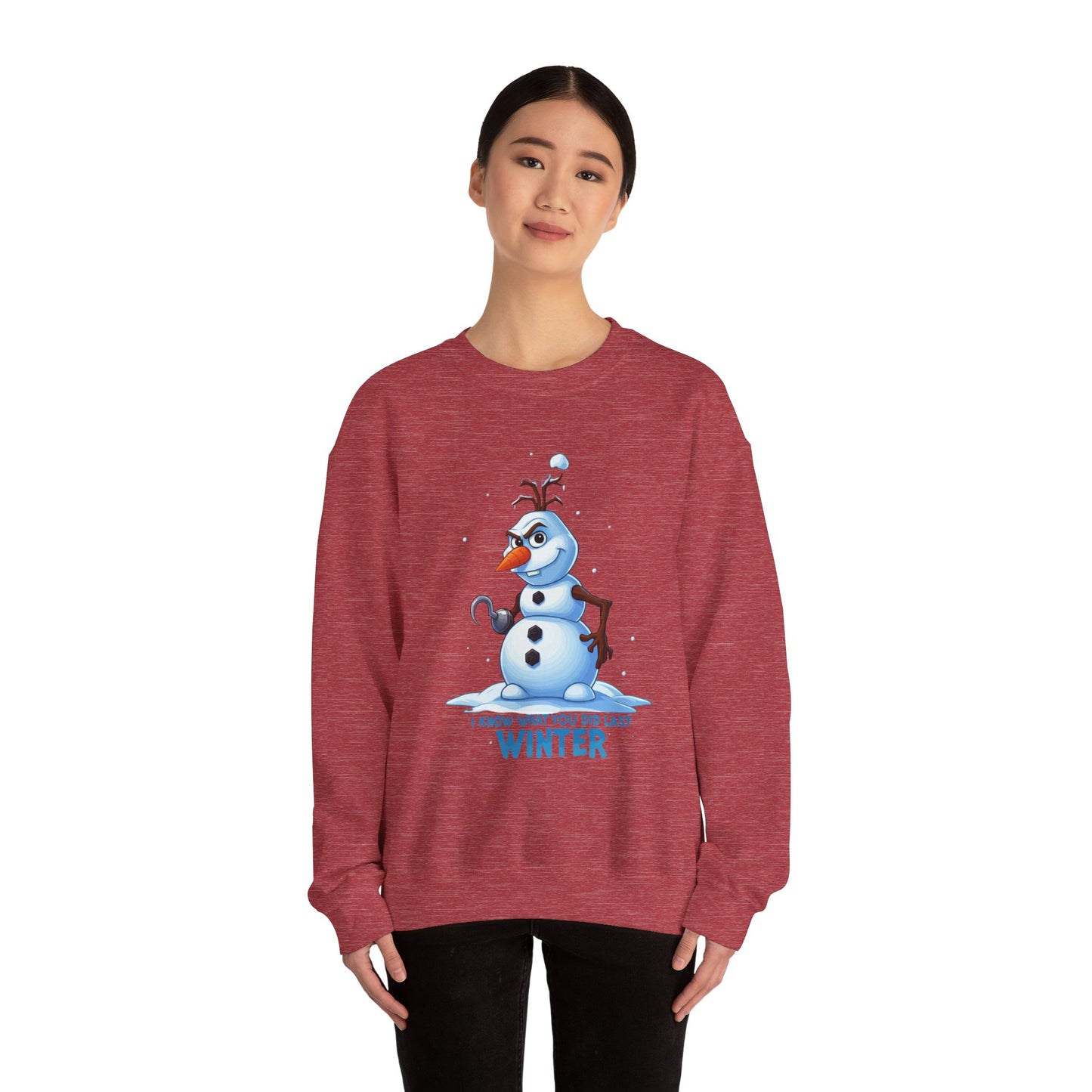Winter Snowman Sweatshirt - I Know What You Did Last Winter