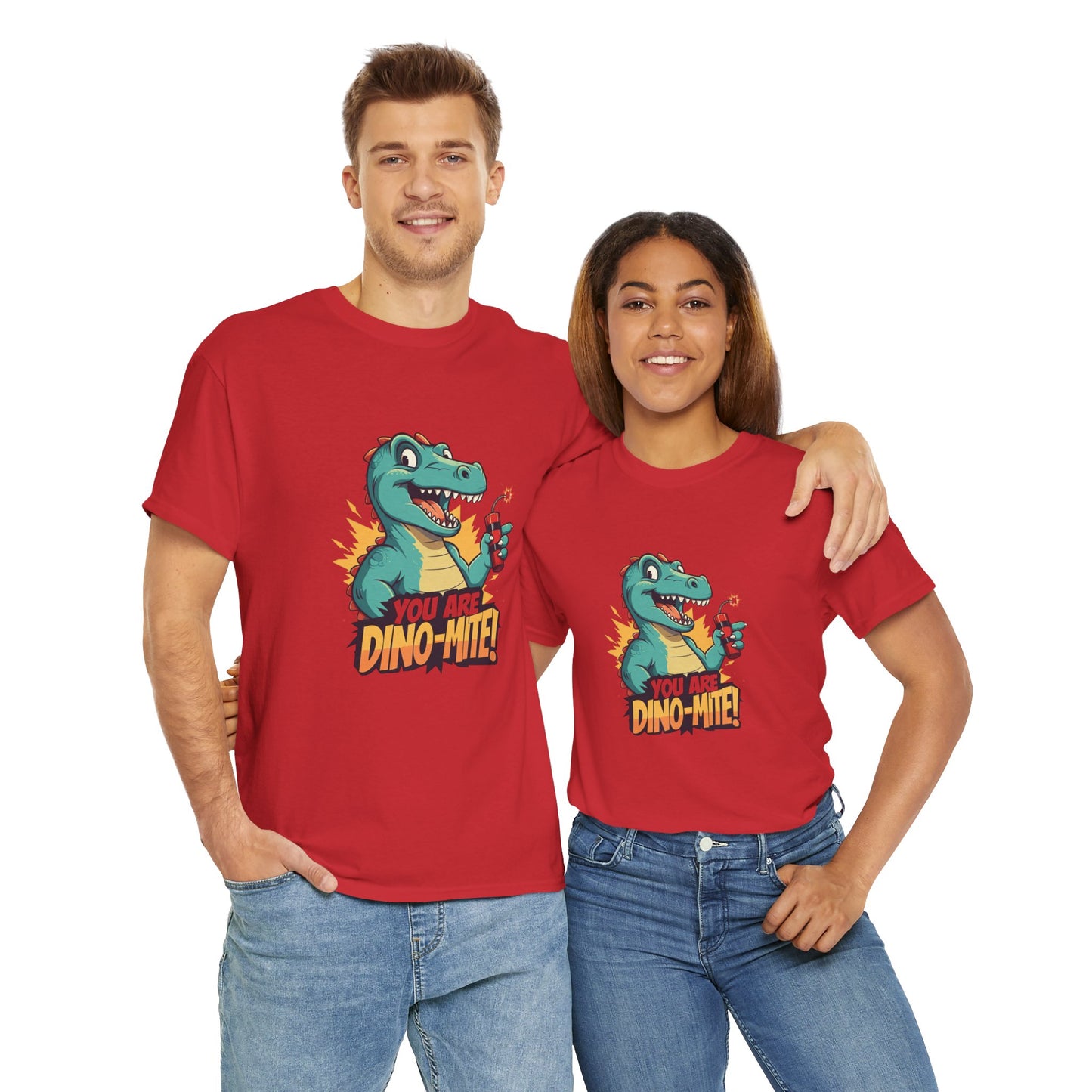 You Are Dino-Mite T-Shirt – Funny Dinosaur Graphic Tee | Cute T-Rex Shirt for Kids & Adults | Unisex Dino Lover Gift | Explosion Design