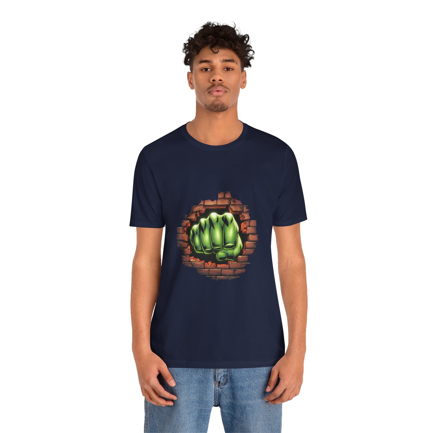 Green Hero Fist Graphic Tee – Superhero Shirt, Comic Pop Art, Gamer Gift, Y2K Dopamine Aesthetic, Funny Nerd Fashion, Unisex T‑shirt