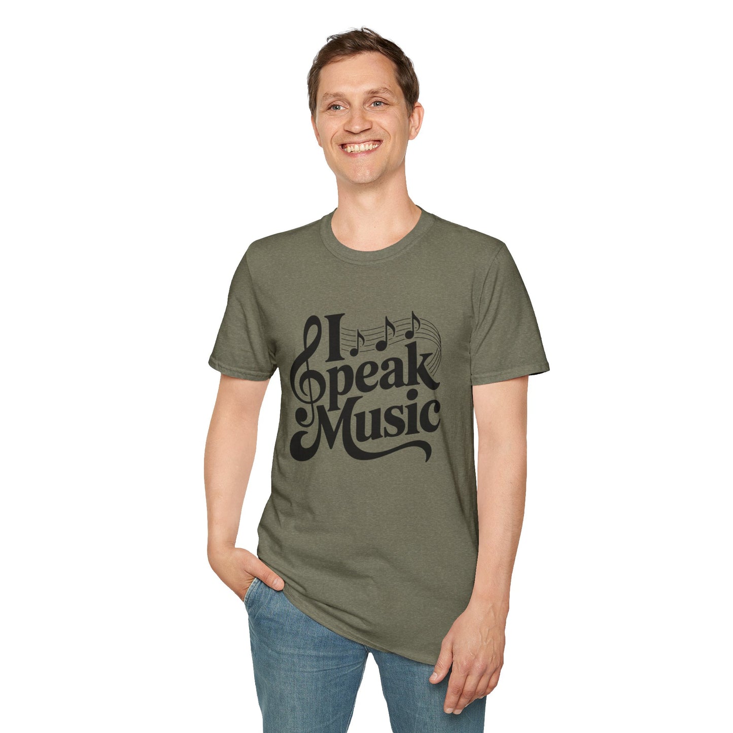 I Speak Music Shirt | Funny Music Lover T-Shirt | Gift for Musicians, Choir, Band Teachers & Music Students | Treble Clef Graphic Tee