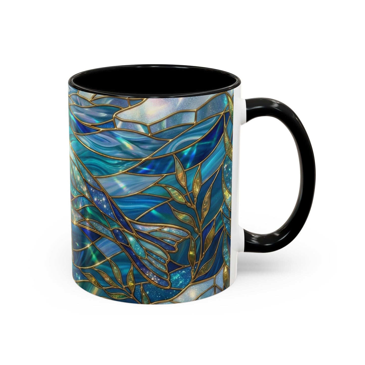 Seal Coffee Mug, Stained Glass Seal Mug, Cute Marine Animal Art Mug, Ocean Lover Gift, Unique Ceramic Coffee Cup, 11oz 15oz Coastal Mug