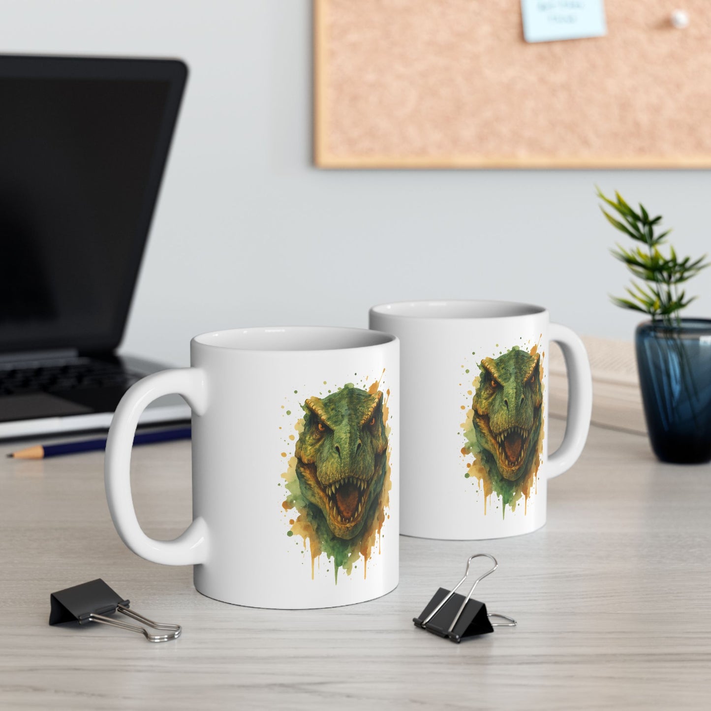 T-Rex Dinosaur Mug – Roaring T‑Rex Coffee Cup 11oz & 15oz | Jurassic Gift for Dino Lovers | Scary Dinosaur Kitchen Decor Mug