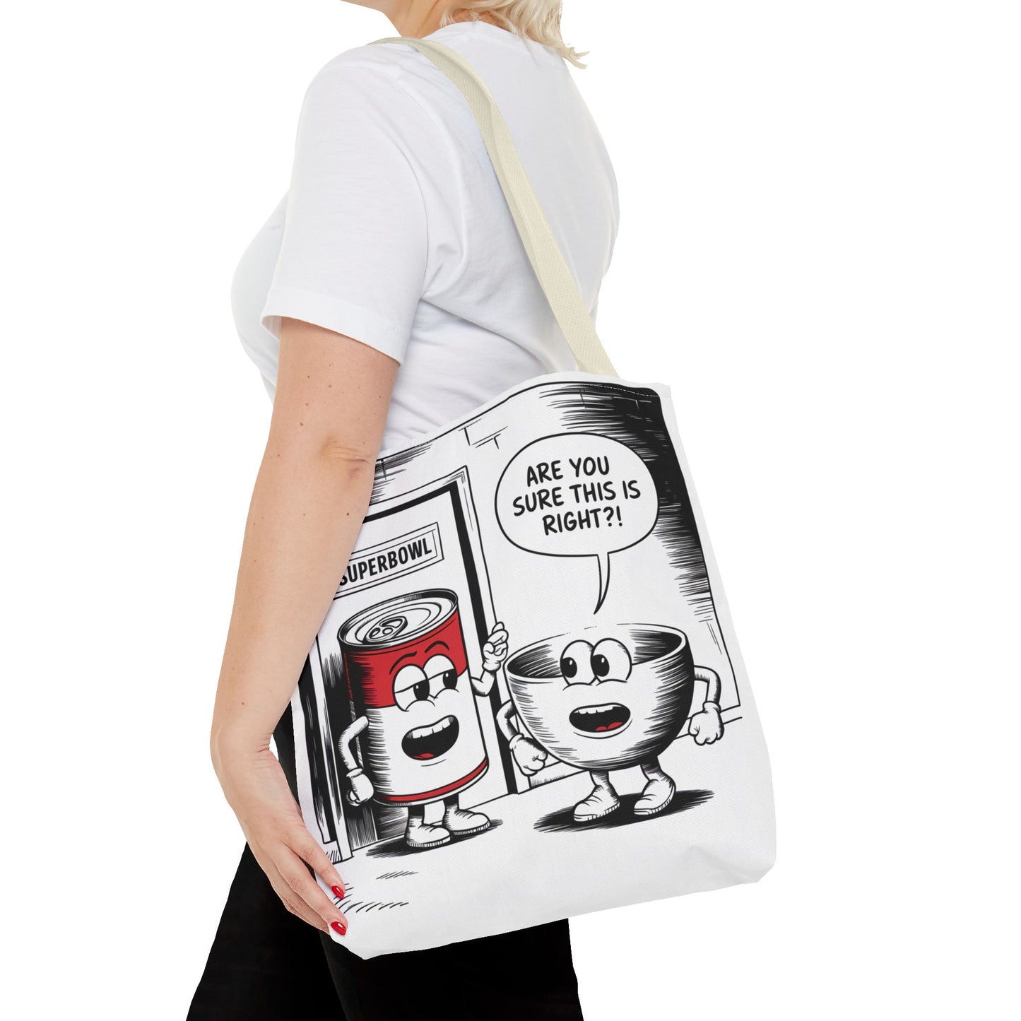 Tote Bag - Comic Superbowl Soup Design