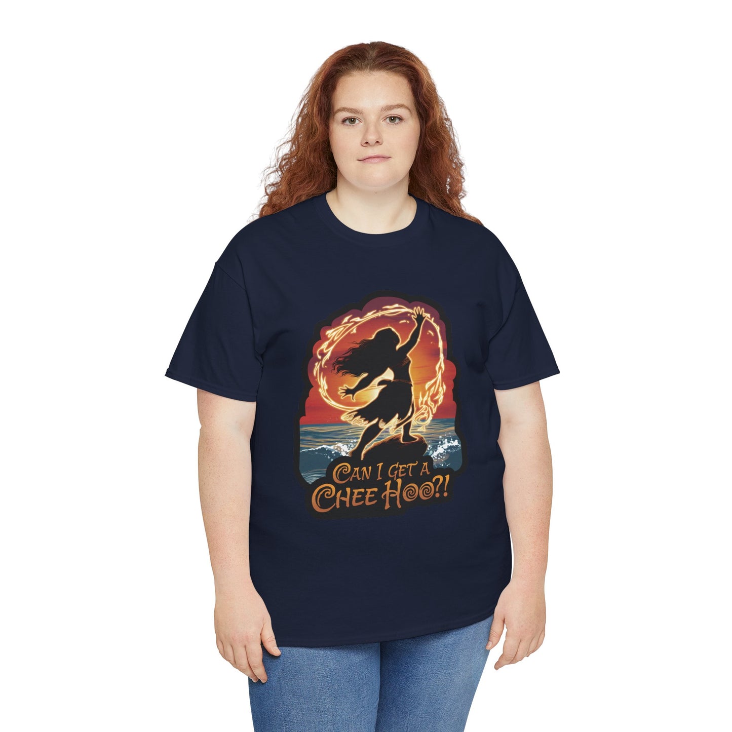 Can I Get a Chee Hoo Shirt – Hawaiian Island Vibes Tee – Hula Dancer Sunset Graphic T-Shirt – Polynesian Luau Party Unisex Top