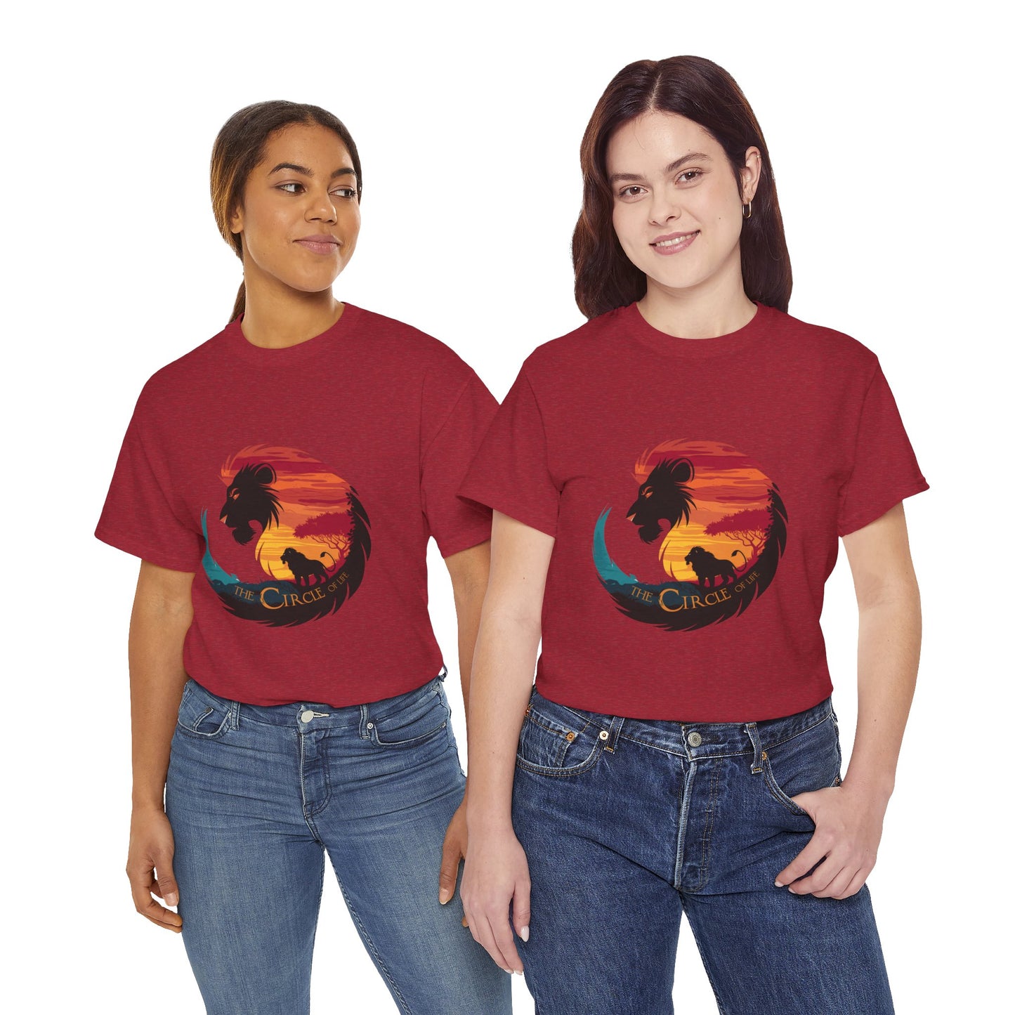 The Circle of Life Lion Shirt – Sunset Safari Wildlife Graphic Tee – Inspirational Nature T-Shirt for Animal Lovers & Adventure Fans