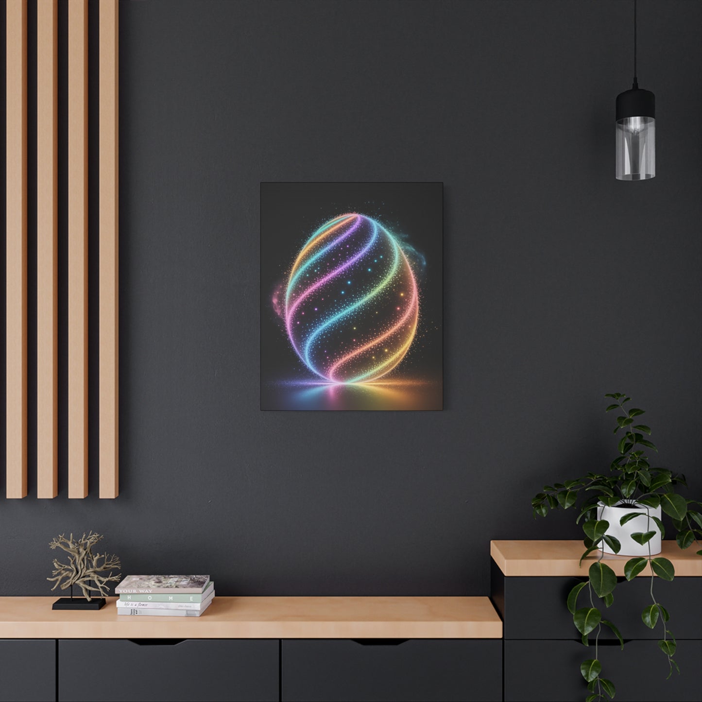 Colorful Swirl Canvas Art Easter Egg Art Easter Canvas Easter Decor