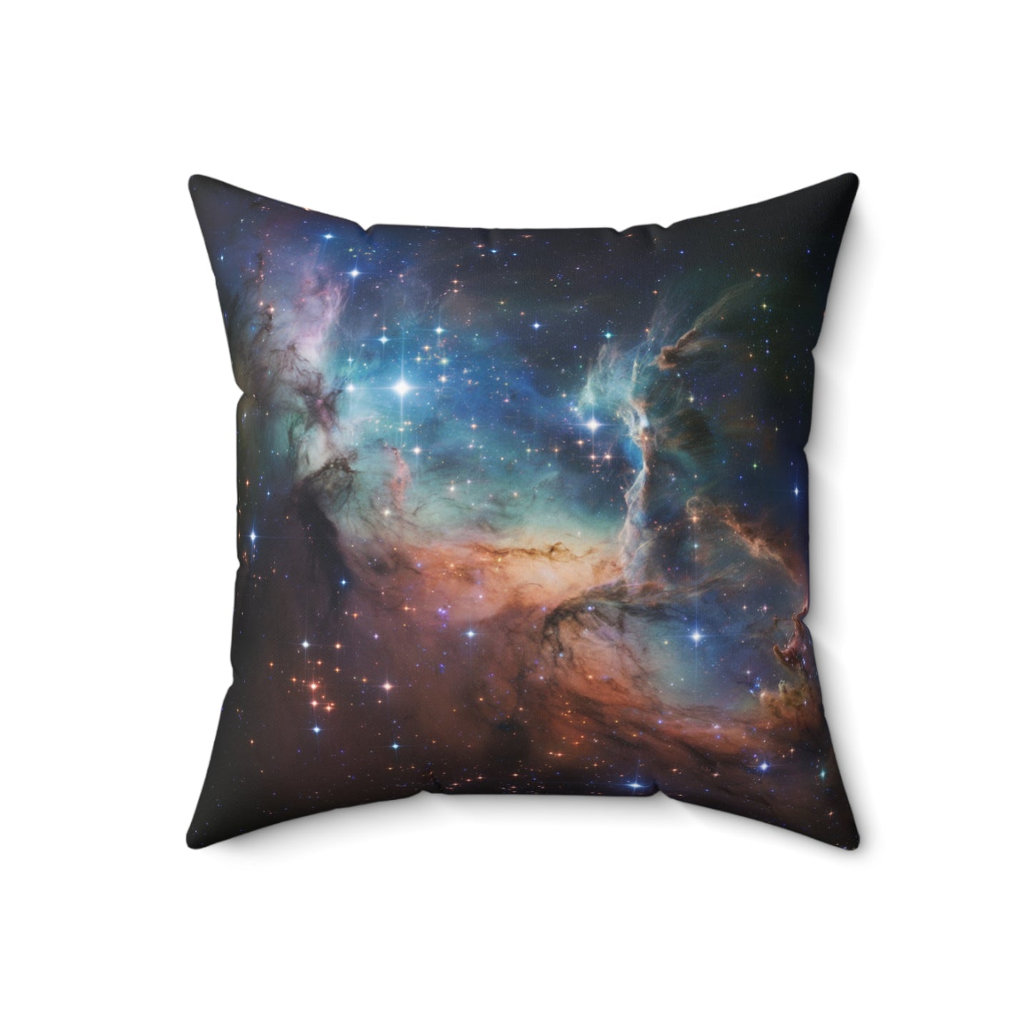 Square Pillow with Starry Cosmic Cover Galactic Pillow Space Decor Dorm Room Decor Starry Pillow